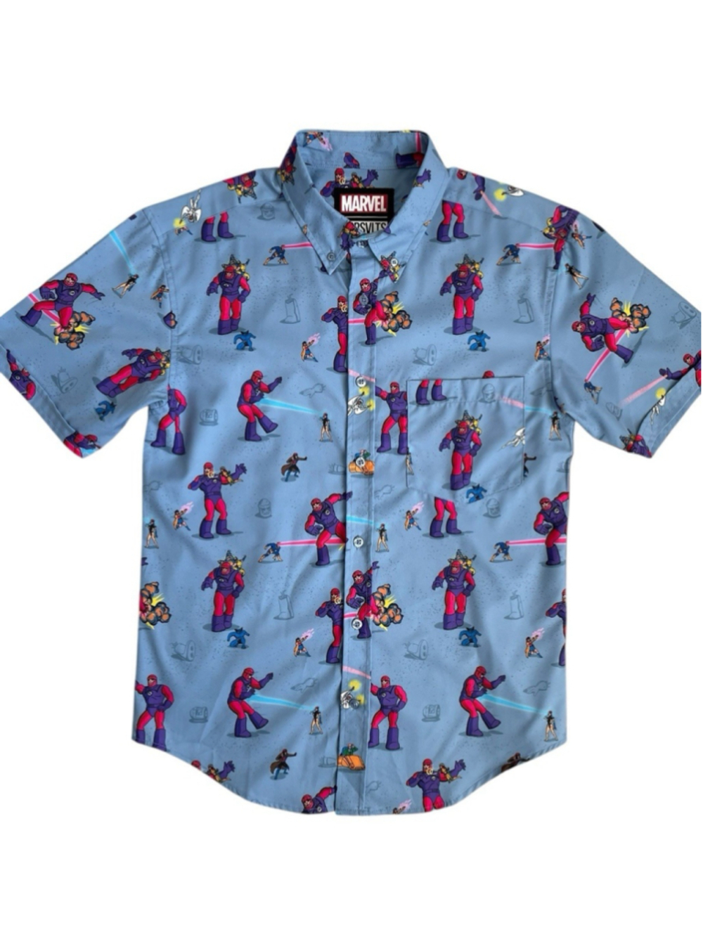 RSVLTS X-Men Night Of The Sentinels Shirt Kunuflex Button Down Mens Small Marvel